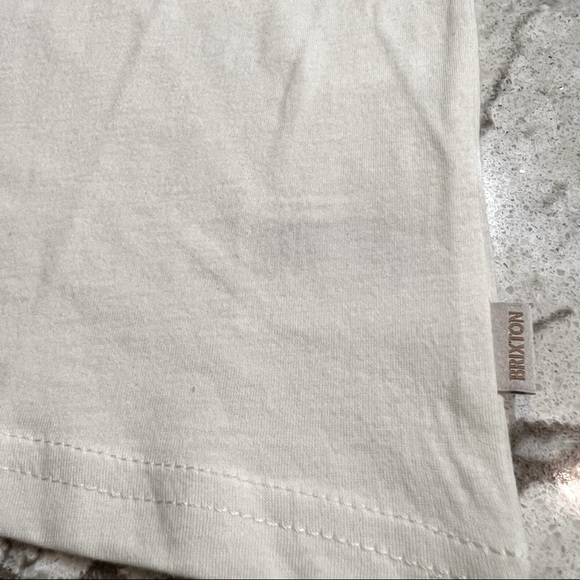 Brixton New Wave Vintage Ringer Tee 100% Cotton Off White/Red Size S - Picture 4 of 8